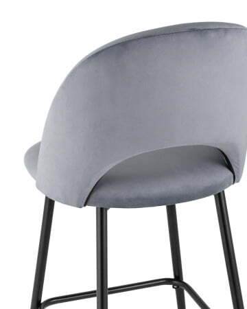 Стул барный Меган велюр серый (Стул барный Меган серый)