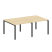Переговорный стол 2 столешницы Metal System Style БП.ПРГ-2.1 2000x1235x750 (Дуб Наварра/Серый металл)