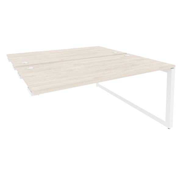 Стол-приставка двойной на О-образном м/к к опорным элем. Onix O.MO-D.SPR-4.8 1580x1635x750 (Денвер Светлый/Белый Металл)