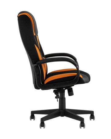 Кресло игровое TopChairs ST-CYBER 9 черный/оранжевый (Геймерское кресло ST-CYBER 9 оранжевый)