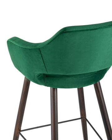 Стул барный Саймон велюр темно-зеленый (Стул барный Саймон темно-зеленый)