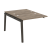 Наборный элемент рабочей станции на деревянных опорах Onix Wood OW.2.NRS-1.7 980x1475x750 (Тиквуд Светлый/Дуб Темный)