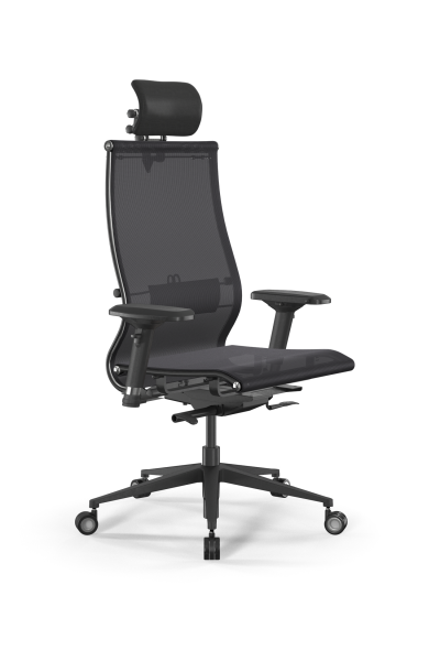 Кресло для руководителя Метта SynchroSit 10 L2-107D - TV /Km00/Nb00/D04P/H3mL-3D(M24.B11.G19.W04) (Черный)