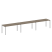 Рабочая станция на 3 раб. места Metal System Style БП.СМ-3.4 4800x720x750 (Дуб Наварра/Серый металл)