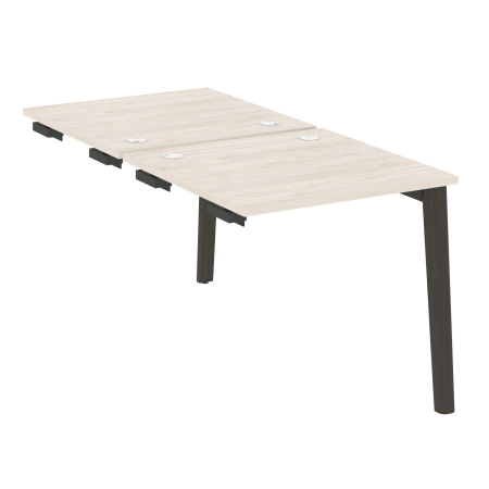 Стол-приставка двойной на деревянных опорах Onix Wood OW.D.SPR-0.8 780x1635x750 (Денвер Светлый/Дуб Темный)