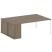 Рабочая станция с опорным шкафом-купе Metal System Style БП.РС-СШК-1.5 2210x1475x750 (Дуб Наварра/Серый металл)