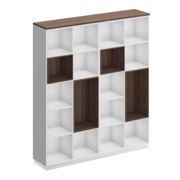 Стеллаж высокий City СИ 303 1802x400x2034 (Дуб гладстоун / Белый премиум)