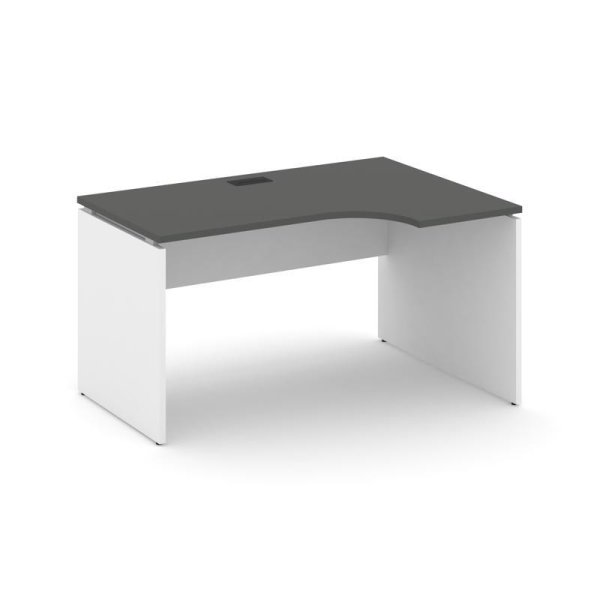 Стол рабочий эргономичный SN-D.SPA-021(R) (1380х800/980х750) (Антрацит/Белый)