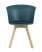 Стул Blossom с подушкой темно-бирюзовый (Стул пластиковый Blossom темно-бирюзовый)