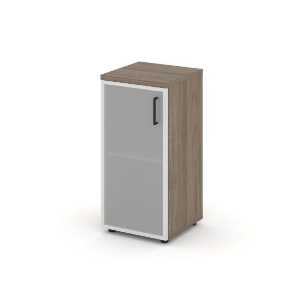 Шкаф низкий узкий SN.STU-303(L) (400х400х833) (Вяз Благородный/Сатин)