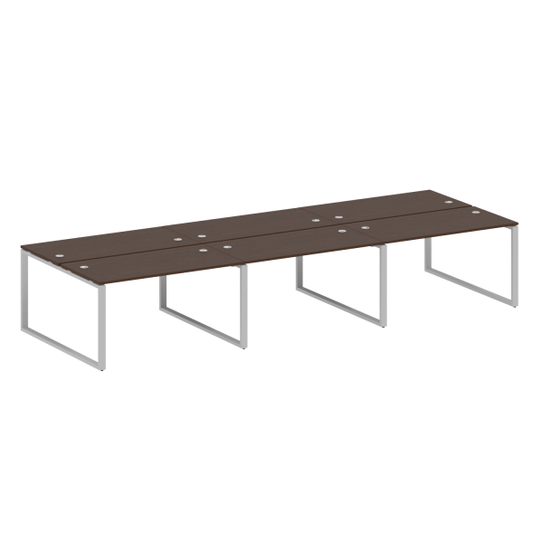 Рабочая станция Metal System Style БО.СМ-6.3 4200x1475x750 (Венге Цаво/Серый металл)