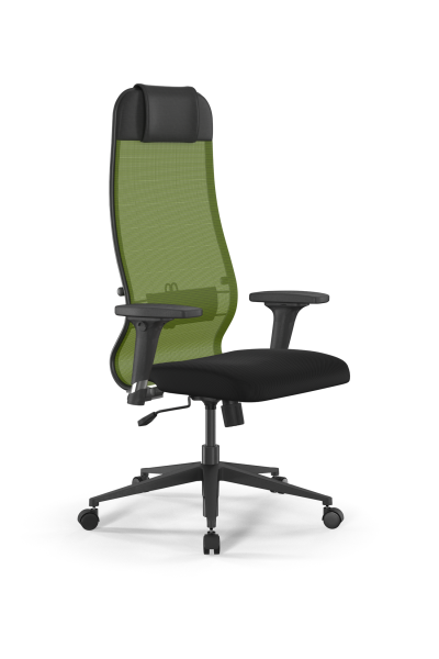 Кресло для руководителя Метта Sit 10 B1-111D - X2+UMF(X1) /Ub00/Wh00/D02P(M09.B11.G19.W02) (Зеленый | Черный)