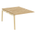 Наборный элемент рабочей станции на деревянных опорах Onix Wood OW.2.NRS-2.8 1180x1635x750 (Тиквуд Светлый/Дуб Темный)