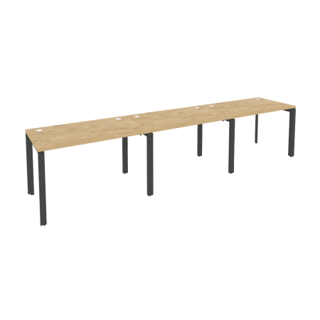 Рабочая станция на П-образном м/к Onix O.MP-RS-3.2.7 3540x720x750 (Тиквуд Светлый/Черный металл)