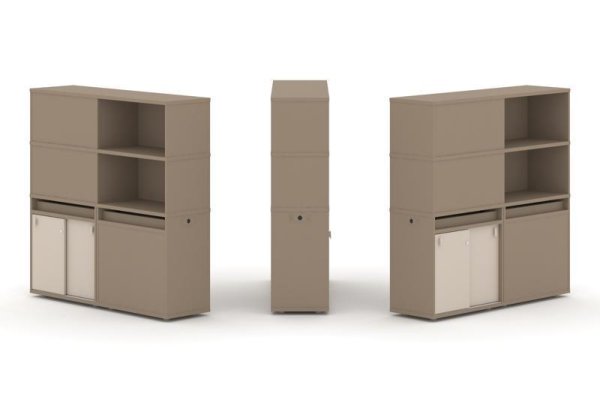 Тумба двойная + высокая надставка ES.NB.2V-20 (1500х410х1520) (Латте/Капучино)