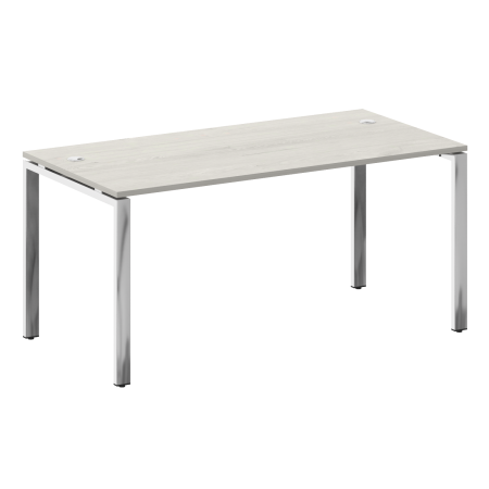 Стол рабочий руководителя на П-обр. м/к БП.СРР-4.8 1600x800x750 (Дуб Наварра/Нерж. Сталь)