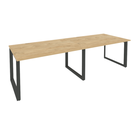 Стол переговорный Onix O.MO-PRG-2.3 2760x980x750 (Тиквуд Светлый/Черный металл)