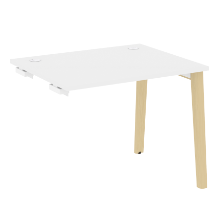 Стол-приставка к опорным элементам на деревянных опорах Onix Wood OW.SPR-1.8 980x800x750 (Белый Бриллиант/Дуб Светлый)
