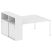 Рабочая станция с опорным шкафом-купе Metal System Style БП.РС-СШК-2.4 2010x1475x1098 (Дуб Наварра/Серый металл)