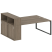 Рабочая станция с шкафом-купе на О-образном м/к Metal System Style БО.РС-СШК-2.5 Т 2210x1475x1098 (Дуб наварра/Серый металл)