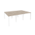 Рабочая станция на П-образном м/к Onix O.MP-D.RS-6.0.8 2340x1635x750 (Тиквуд Темный/Белый Металл)