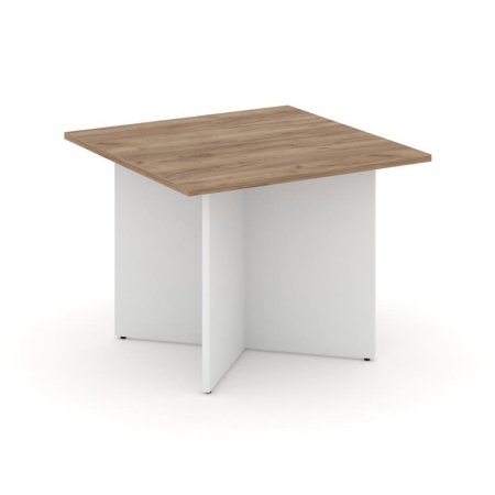 Стол переговорный квадратный SN-D.SPRG-003 (980х980х750) (Дуб Табак/Белый)