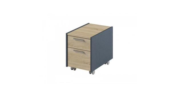 Тумба подкатная Инновация I-90 330х504х437 (Дуб сонома/Антрацит)