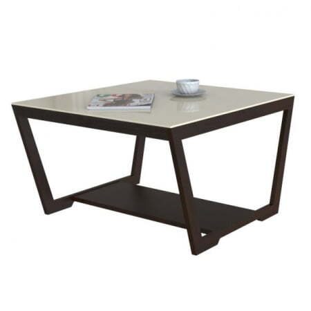 Стол журнальный BeautyStyle - 1 БС-1 700x700x430 (Венге/стекло бежевое)