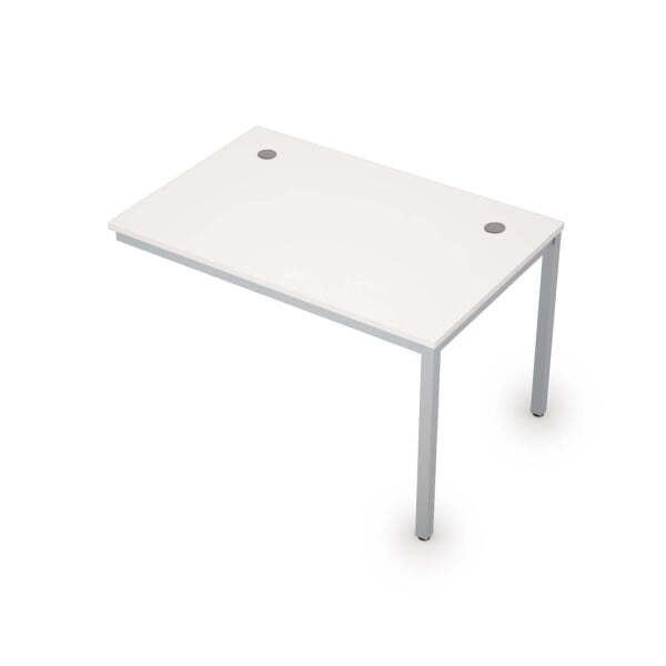 6МБК.188 Линейные бенч-системы, конечный модуль (1200x800x750) (Белый/Алюминий матовый)