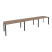 Рабочая станция на П-образном м/к Onix O.MP-RS-3.3.7 4140x720x750 (Тиквуд Темный/Белый Металл)