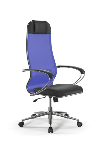 Кресло для руководителя Метта Sit 10 B1-115K - T+Extra /Um00/Wm12/K1cL(M09.B23.G18.W01) (Васильковый | Черный)