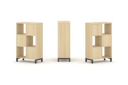 Набор стеллажа 1 сторонний, 3 яруса SN.NS-321 (754х400х1248) (Акация Лорка/Металл Антрацит)