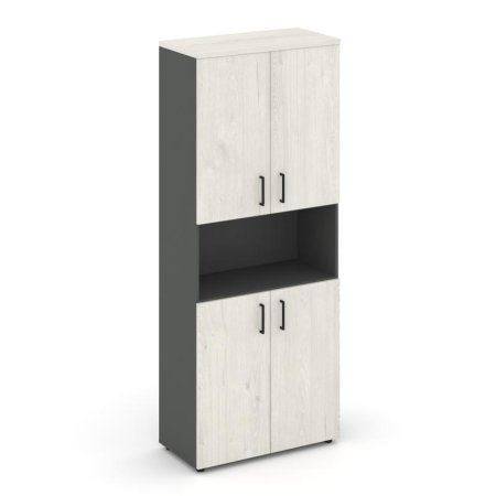 Шкаф высокий широкий SN.STS.E-107 (796х400х1982) (Антрацит/Дуб Наварра)