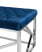 Банкетка-скамейка АРТ ДЕКО велюр синий сталь серебро (Банкетка Арт Деко синий)