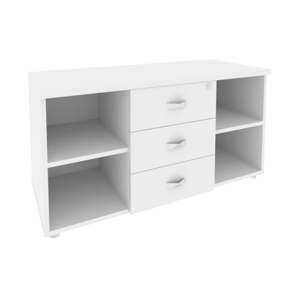 Тумба сервисная с ящиками Onix O.TS-11 1100x460x576 (Белый Бриллиант)