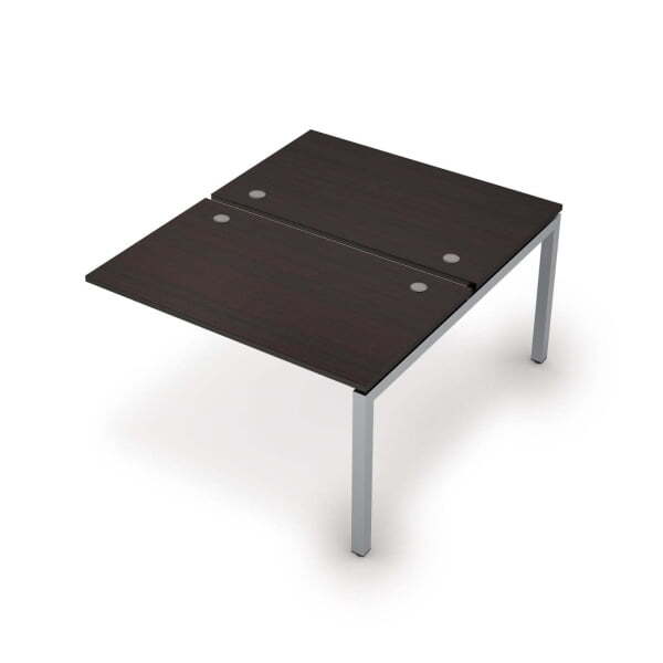 6МБК.5278 Бенч-система на 2 рабочих места, конечный модуль (1200x1435x750) (Венге/Алюминий матовый)