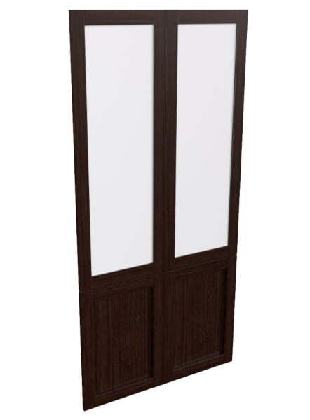 Наполнение шкафа со стеклом Lion 25551 890x19x1910 (Темный орех)