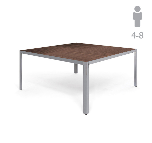 ENZO Стол для переговоров 140 см (Эвкалипт морен/Хром)