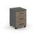 Тумба мобильная 3 ящика стандартные колеса SN.TM-002 (416х460х611) (Антрацит/Тиквуд Светлый)