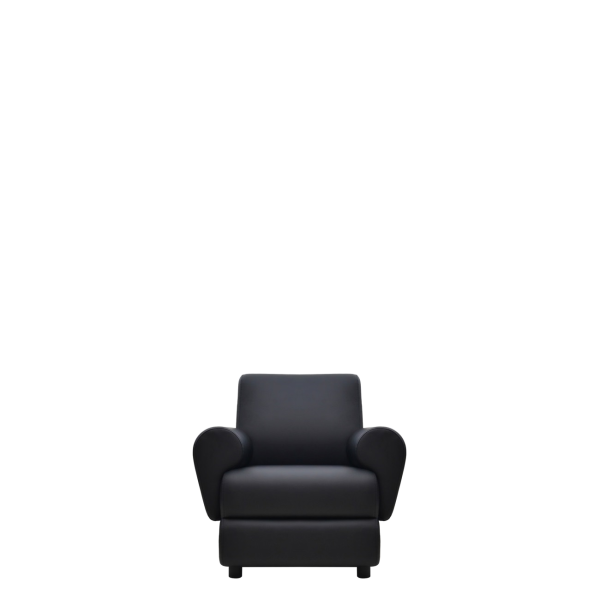 Кресло офисное Берн (М-04) с подлокотниками (Черный)