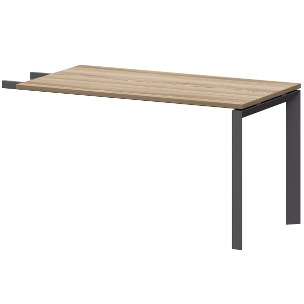 Бриф-приставка на металлокаркасе  Аргентум-МП НТМПБ-П-735 1350x730x750 (Дуб сафари/Антрацит)