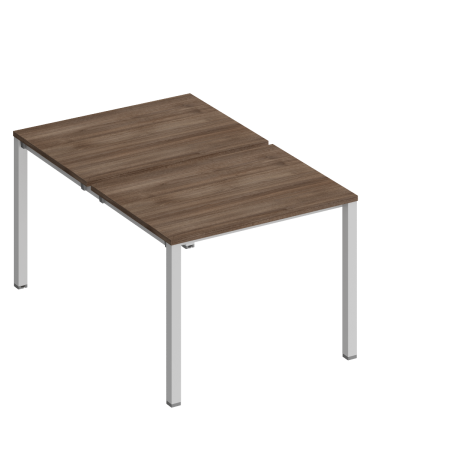 Рабочая станция на металлокаркасе КФ (2х100) Комфорт КФ К.1143 1000x1540x750 (Дуб шамони темныйСерый)