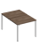 Рабочая станция на металлокаркасе КФ (2х100) Комфорт КФ К.1143 1000x1540x750 (Дуб шамони темныйСерый)
