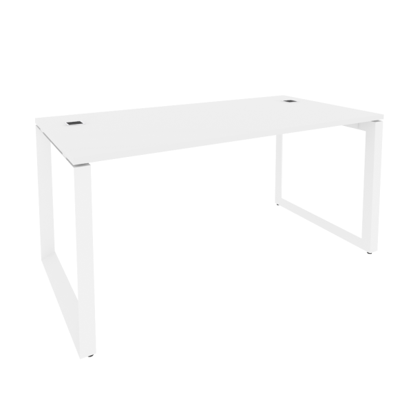 Стол рабочий на О-образном м/к Onix O.MO-SRR-4.8 1580x800x750 (Белый Бриллиант/Белый Металл)