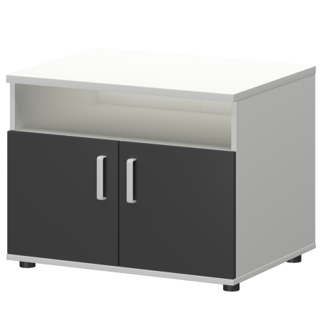 Тумба для оргтехники Смарт СМТ-2ДН Тип1 800x600x625 (Белый/Графит)
