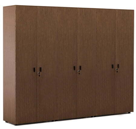 EXE Шкаф для бумаг с гардеробом 101 732 (Орех/Черный)