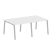 Стол для переговоров (2 столешницы) на А-образном м/к Metal System Style БА.ПРГ-2.1 2000x1235x750 (Дуб наварра/Серый металл)