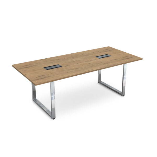Стол для переговоров Gloss line НСП-О.939 2200x1000x750 (TeakwoodХром)