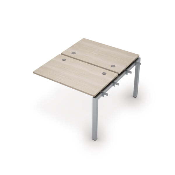 6МБС.5267 Бенч-система на 2 рабочих места, средний модуль (1000x1235x750) (Шамони светлый/Алюминий матовый)