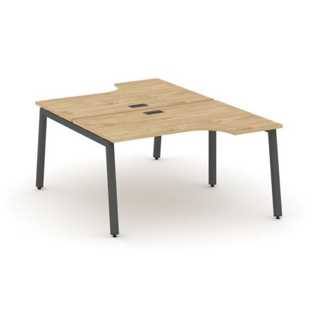 Рабочая станция эргономичная SN-5A.DRPA-011 (1380х1432/1992х750) (Тиквуд Светлый/Металл Антрацит)